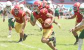 Oakland Salave’a storms to the end zone to score his
