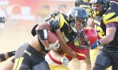 Joe Savaii of the Nu’uuli Wildcats returning a kick off
