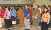 A look at part of the crowd standing at the conclusion of last Thursday evening’s gubernatorial forum hosted by the American Samoa Bar Association.  [photo: FS]