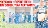 Parents enrolling students and teachers with certificates