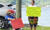 Two protesters from Gataivai