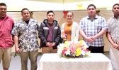 Pictured l-r: PFC Konelio Feagiai-Tua of Aasufou & Fagasa; SGT Taulafoga Vaina of Amouli; PFC Kevin David of Pohnpei, Micronesia; SGT Charlene Beverley of Nu'uuli; SPC Utuifeau Mauga of Fatu ma Futi & Aoa; and PV2 Maoa Mailo of Masausi.