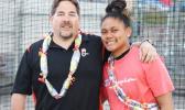 Pono pictured with her coach Bill Braun.
