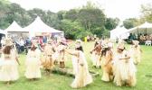 Traditional Tahitian dancing at the Tahiti village at Pasifika Festival 2017. [Photo: RNZ/ Koroi Hawkins]