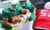 Samoa News selected Leone Lions Senior at Running Back: Luteru Ah Loe as the Player of the Game, after leading the Lions to their first victory of the season over the Vikings with 24 carries, 8 first downs, 1 touchdown, 14 broken tackles and 89 rushing yards. [photo: TG]
