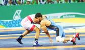 Daniel Misaalefua in his Bronze Medal Match (Photo: Terry Custodio Auva'a)