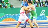 Nolan Puletasi in his bronze medal Match (Photo: Terry Custodio Auva'a)