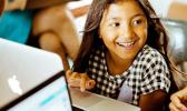 Girl on her laptop computer