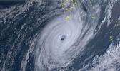  view of the eye of TC #Gita as it passes by to the south of Fiji. sourced from Himawari-8 at http://himawari8.nict.go.jp . For our info on Gita go to http://bit.ly/TropicalCycloneInfo {NZ Met Service]