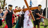 A procession of the Stations of the Cross in Apia