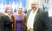 Carmen Cantor, First Lady Ella Mauga and Gov. Lemanu P.S. Mauga