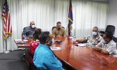Gov. Lemanu Peleti Palepoi Sialega Mauga, Lt. Gov.Talauega Eleasalo Va’alele Ale and COVID-19 task force members
