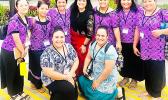 Nancy Morgan, RN, surrounded by students of the ASCC Nursing Program