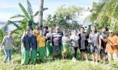 Leone Pule Nu’u, Ropati Opa aka The General (front row, sixth from left) joins the Leone High School NOAA Planet Stewards in support of their efforts to remove the invasive Lusina leadtree. [courtesy photo Leone Pule Nu’u, Ropati Opa with LHS volunteers
