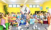 group photo with artists