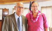 Sen. Soliai Tuipine Fuimaono (left) and District Court Judge, Gwen Tauiliili-Langkilde (right) 