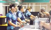 HAL staff checking in passengers