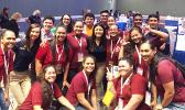 Shown in no particular order during conference registration are: Perosi Vaofanua of Aasu (SHS), Isadora Mageo of Auma (SHS), Angelika Nair of Mesepa (THS), Amazora Taiapis of Leone (LHS), Tagiilima Ah-Foon of Leone (LHS), Serenalia Iona of Puapua (LHS), Faava Saolotoga of Pavaiai (LHS), Ridenben Tamapolu of Fogagogo (LHS),Tusisalalau Auvaa of Malaeloa (LHS),Teacher Penelope Mareko of Aua (chaperone), Faamamali Ualesi of Futiga (chaperone) and Jonathan Mageo (parent). 