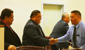 Vice Speaker of the House Fetu Fetui Jr,Deputy Treasurer Keith Gebaue,Rep. Timusa Tini Lam Yuen,