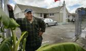 Joseph Auga Matamata pictured in front of his house.