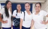 Girls from Iakina Seventh-Day Adventist High School who competed Thursday morning in the 2020 Island Wide Science Fair