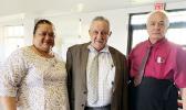 Mrs. Sinatagimaiava To, Sen. Alo Paul Stevenson, Uiagalelei Lealofi posed