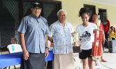Pule Sagote (far right) of Ilaoa & To’omata receives the women’s 2018 FFAS National League trophy