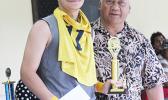Pago Youth’s Gabriel Taumua with Sen. Faiivae Iuli Alex Godinet 