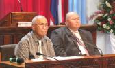 Malemo Tausaga and Governor's Chief of Staff Loa