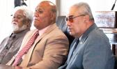 [l-r] Property Management Office director Niumata Malo, Sen. Fa’amausili Mau Mau Jr and Rep. Gafatasi Afalava