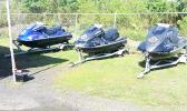 A look at the three jet skis that are being auctioned off at the Office of Property Management compound this week, as part of this quarter's ASG Public Auction. Dozens of used items like office equipment, commercial kitchen appliances, and vehicles from various government departments and agencies are being sold on an 'as is' basis during the event. Read story for full details. [photo: Blue Chen-Fruean]