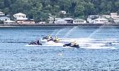 The 4 jet skis, two of which are the $80,000 SAR jet skies recently purchased, that will be used for safety in Flag Day Fautasi Regatta 4 jet skis