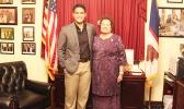 Congresswoman Amata and Rangel Fellowship winner John Iosefo