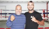Jolando Lupe Lala Taala (right) and his head coach Sala Sanele Etuale 