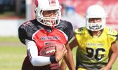 JPS Vikings quarterback scrambling for a huge gain