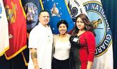 Kailelei Sesepasara with her parents, Hank and Precious