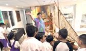 Students visiting the Jean P. Haydon Museum
