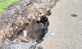 Fill dirt washed out of ditch in Kokoland