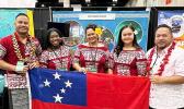 Poinsettia Taefu with Samoan reality TV star Asuelu Pula'a, and band members Nanai Viellani and Melody Peteru