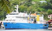 MV Lady Naomi docking in Pago harbor