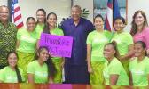 “Measina” American Samoa volleyball team and supporters with Lt. Gov. Lemanu