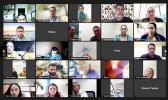 Launch group members at virtual meeting
