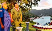 The third wreath was laid by the governor, at the Tramway, remembering those who perished during the tragic US Navy plane crash in 1980. Gov. Lemanu P.S. Mauga AT TRAMWAY