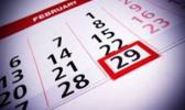 calendar showing Feb. 29
