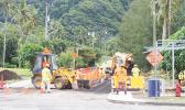 Happy Construction crew at work on Leapaga Road 