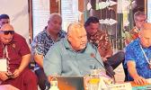 Gov. Lemanu P.S. Mauga at the Polynesian Leaders Group meeting