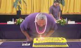 Gov Lemanu blows out candles on his birthday cake