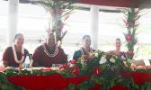 [l-r] Mrs. Ella Failautusi Mauga with her husband, Lt. Gov. Lemanu Peleti Palepoi Sialega Mauga, candidate for governor; along with now-former Attorney General Talauega Eleasalo Va’alele Ale, candidate for Lt. Gov., and his wife Marian McGuire Ale
