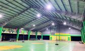 Leone gym with new lights on