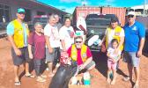 Lions Club of Pago Pago with fire victims and pulenu'u